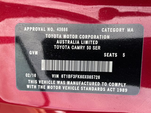2016 Toyota Camry Atara S - Image 18
